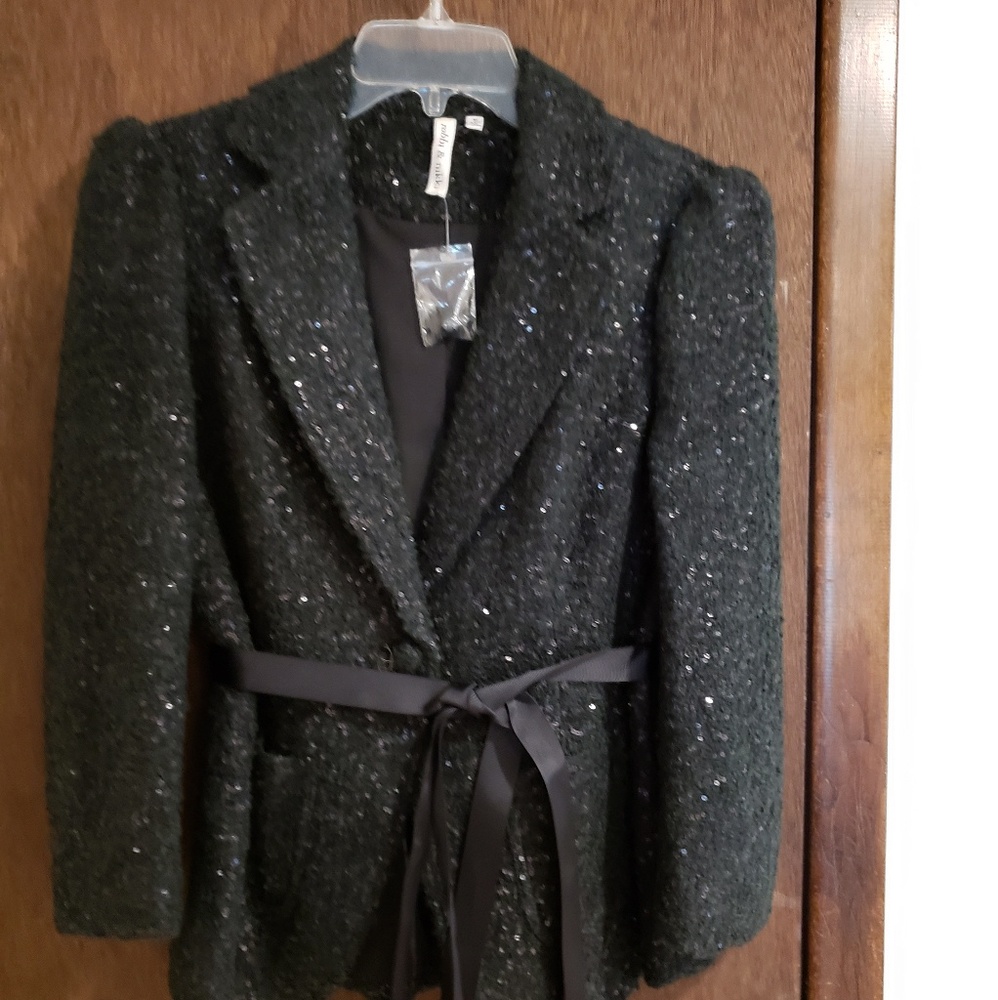 Robbi and Nikki dressy sequin black jacket